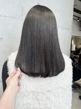 セミロング カラー パーマ ヘアアレンジ 透明感カラー✂︎ /縮毛矯正/YUKAのヘアスタイル