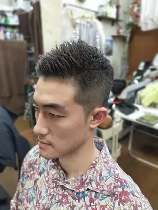 ショート メンズ 男を磨く Barber オオキのヘアスタイル