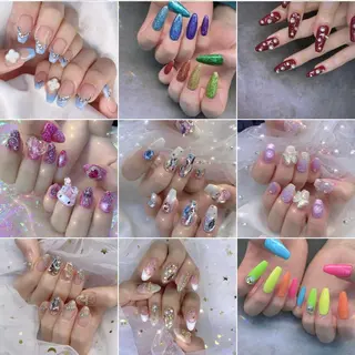 ネイル 渋谷／チップ長さ出し 👑アプレgel-xのネイルデザイン