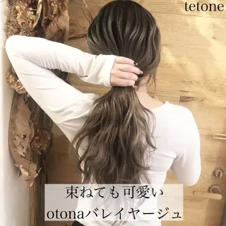 セミロング カラー テトネ タカシのヘアスタイル