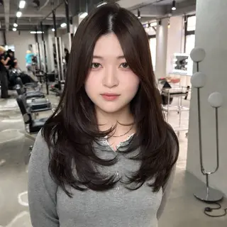 ロング 韓国レイヤー🇰🇷 艶髪💎renのヘアスタイル