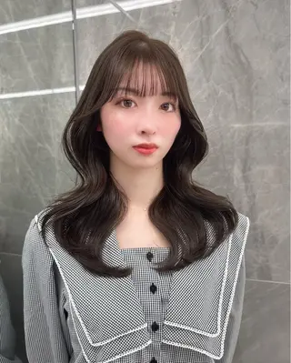 セミロング 🍑韓国風レイヤー 🍑莉子のヘアスタイル