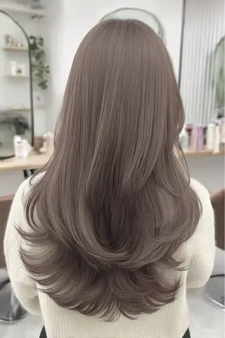 ロング カラー ハイトーンカラー が絶対可愛い✨泰聖✨のヘアスタイル