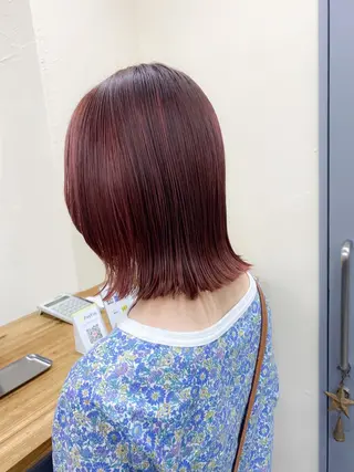 ショート カラー レイヤー暖色カラー 池袋Yamamotoのヘアスタイル