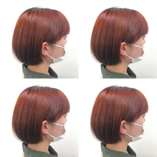 ショート カラー パーマ ヘアアレンジ メンズ キッズ ネイル マツエク・マツパ 🦋縮毛/韓国レイヤ ー/透明感カラー🦋のヘアスタイル