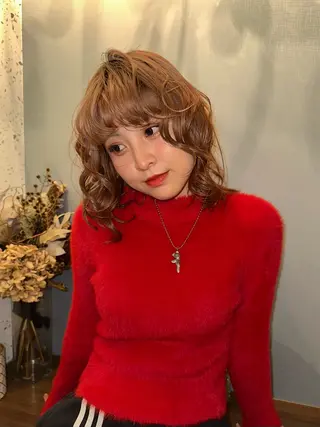 ミディアム カラー Daisy🎀【福岡 美容室】chiakiのヘアスタイル