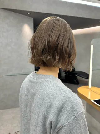 ミディアム ショートヘア 縮毛矯正/福田梢のヘアスタイル