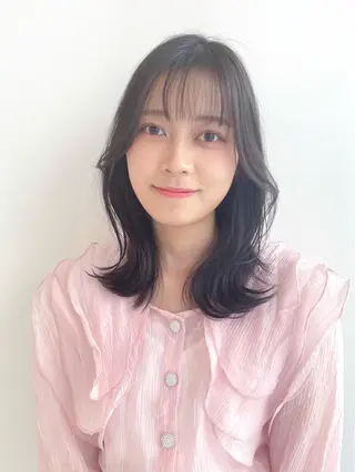 ミディアム 似合わせカット 迫留由弥のヘアスタイル