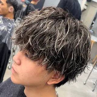 ミディアム カラー ヘアアレンジ メンズ fifth 石川 凪のヘアスタイル