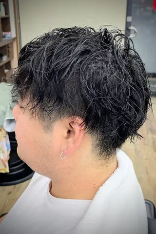 ショート パーマ 理容プラージュ燕三条 福井のヘアスタイル