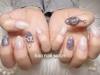 ネイル kao nail マグネット/長さだしのネイルデザイン