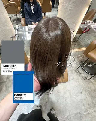 セミロング カラー ✨縮毛矯正/透明感 カラー/芦川優磨のヘアスタイル