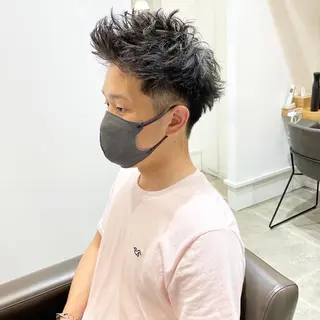 ショート メンズ 葵/レイヤーカット/ 韓国風/透明感カラーのヘアスタイル