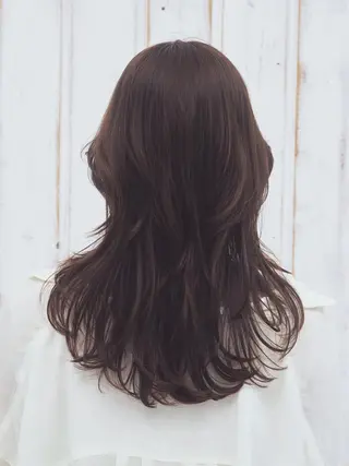 ロング カラー 大人レイヤー& 透明感カラー💄のヘアスタイル