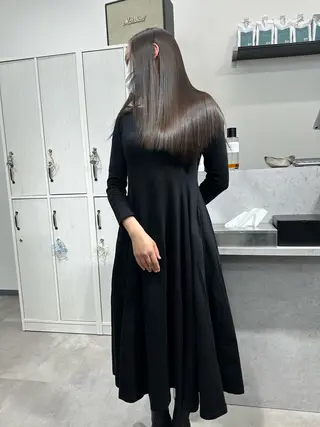 ロング カラー タッセルボブ髪質改善 縮毛矯正/ヒロキのヘアスタイル