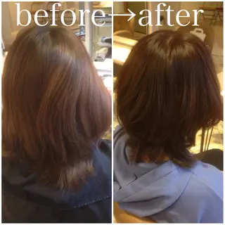 ショート ミディアム セミロング ロング カラー ヘアアレンジ 【体験】韓国 メイク&ヘア天神のヘアスタイル