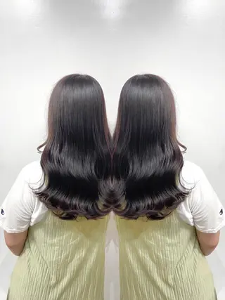 ロング カラー パーマ 🩵レイヤー✖︎ 髪質改善🩵リョウヤのヘアスタイル