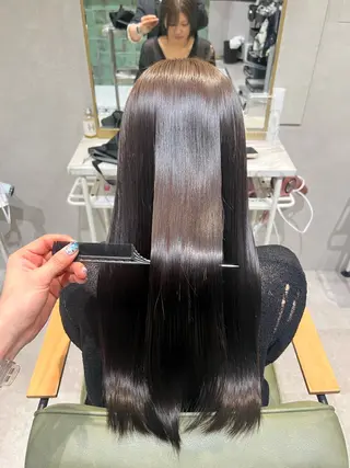 ロング カラー 新宿カラー パーマのヘアスタイル