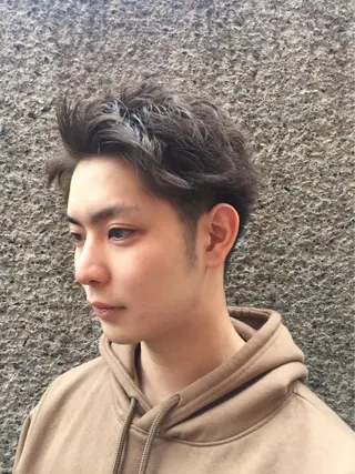 ショート カラー パーマ メンズ ちこ .のヘアスタイル