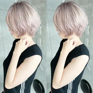 ショート カラー 🌟色落ちまで綺麗/ ブリーチ/RYO⭐️のヘアスタイル