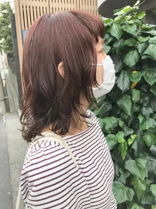 ショート パーマ 暖色カラー🍊 せきゆうかのヘアスタイル
