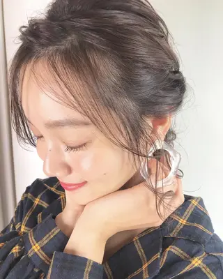 セミロング カラー ヘアアレンジ Satsuki ✂︎♡のヘアスタイル