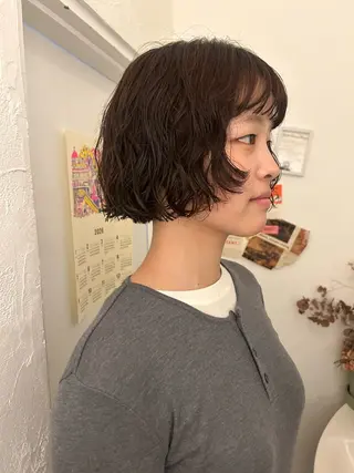 ミディアム カラー パーマ maho/垢抜け カラーパーマメイクのヘアスタイル