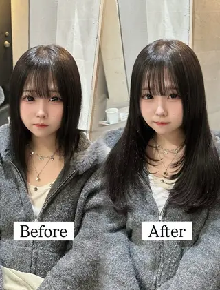 ロング 髪質改善 艶髪矯正 エクステ かいり✂️のヘアスタイル