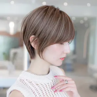 ショート カラー 田中航平/渋谷ボブ/ レイヤーボブのヘアスタイル