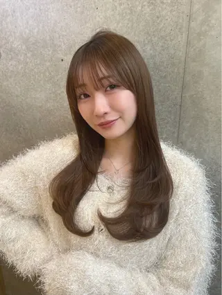ロング カラー Rina🎀愛され| 多幸感艶髪ベージュのヘアスタイル
