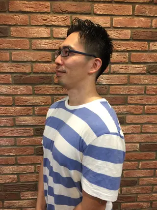 ショート パーマ 赤坂barber 古澤慶一郎【モテ髪】のヘアスタイル
