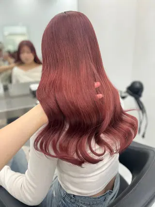 ロング 🍒韓国y2k暖色 NO.1🍒REAのヘアスタイル