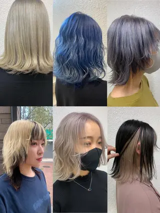 カラー 🧨ブリーチー×ボブ レイヤー💎じゅえるのヘアスタイル