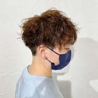 ショート カラー パーマ メンズ 新宿御苑前/ボブ 髪質改善Ryuseiのヘアスタイル