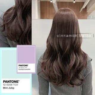ミディアム カラー 縮毛矯正/トレンド カラー🎀✨MIHOのヘアスタイル