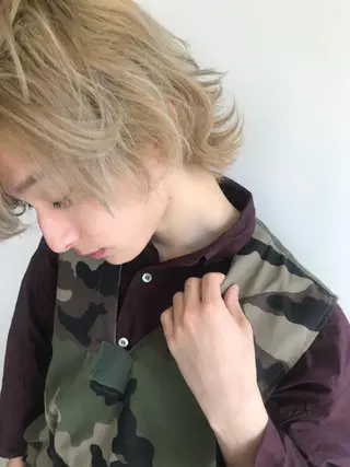 メンズ 💓パーマ，💗 レイヤーカットのヘアスタイル