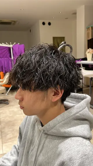 ショート パーマ メンズ KOTA / ハイトーン/髪質改善のヘアスタイル