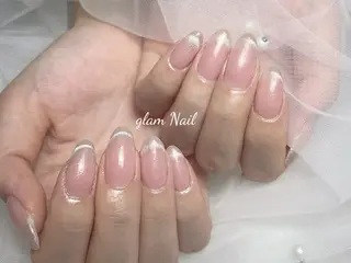 ネイル エツメ💅 長さ出し🎀デザインのネイルデザイン