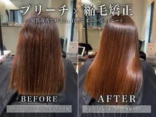 ロング 💙レイヤー縮毛矯正 大宮/虎白💙のヘアスタイル