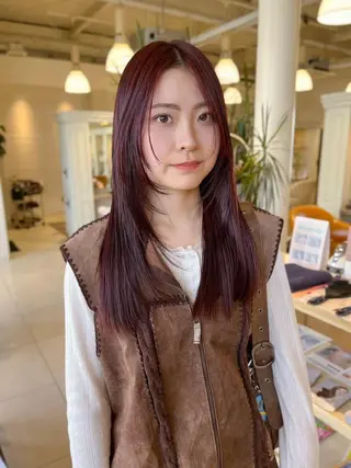 カラー ロング obje't cielのヘアスタイル