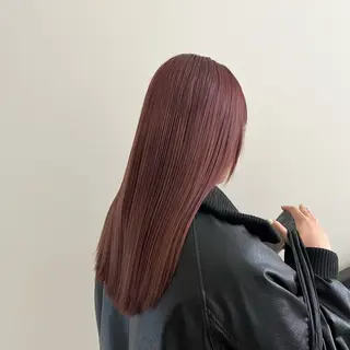 ロング カラー センターパート/カラ ーメッシュ📍ﾕﾘのヘアスタイル