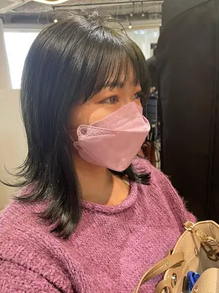 ミディアム カラー ショート/脱白髪染め ☆宇﨑悠実のヘアスタイル