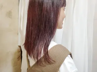 セミロング カラー パル__レイヤー/パ ーマ/デザインカラーのヘアスタイル