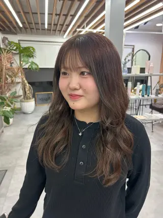 セミロング カラー 田村 雪華のヘアスタイル