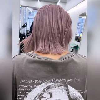 ミディアム カラー ムード造るハイトーン ケアブリーチ/ユウキのヘアスタイル