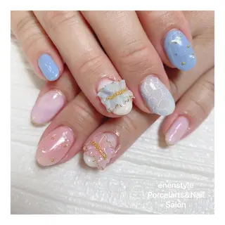 ミディアム ネイル 🐾enen style 🐾のネイルデザイン