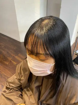 セミロング カラー パーマ ヘアアレンジ レイヤーカット×髪質 改善🇰🇷シオリのヘアスタイル