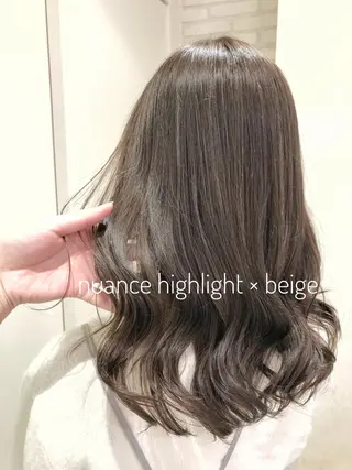 セミロング カラー 大平 美沙のヘアスタイル