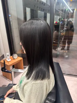 セミロング パーマ 北村 岳久翔のヘアスタイル