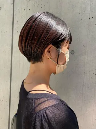 セミロング カラー パーマ ヘアアレンジ メンズ アイブロウ MOE /Zina横浜2ndのヘアスタイル